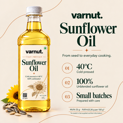 Cold Pressed Sunflower Oil | 100% Unblended
