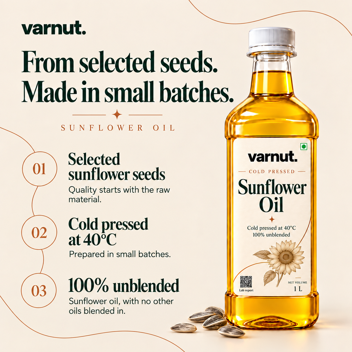 Cold Pressed Sunflower Oil | 100% Unblended
