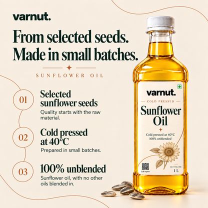 Cold Pressed Sunflower Oil | 100% Unblended