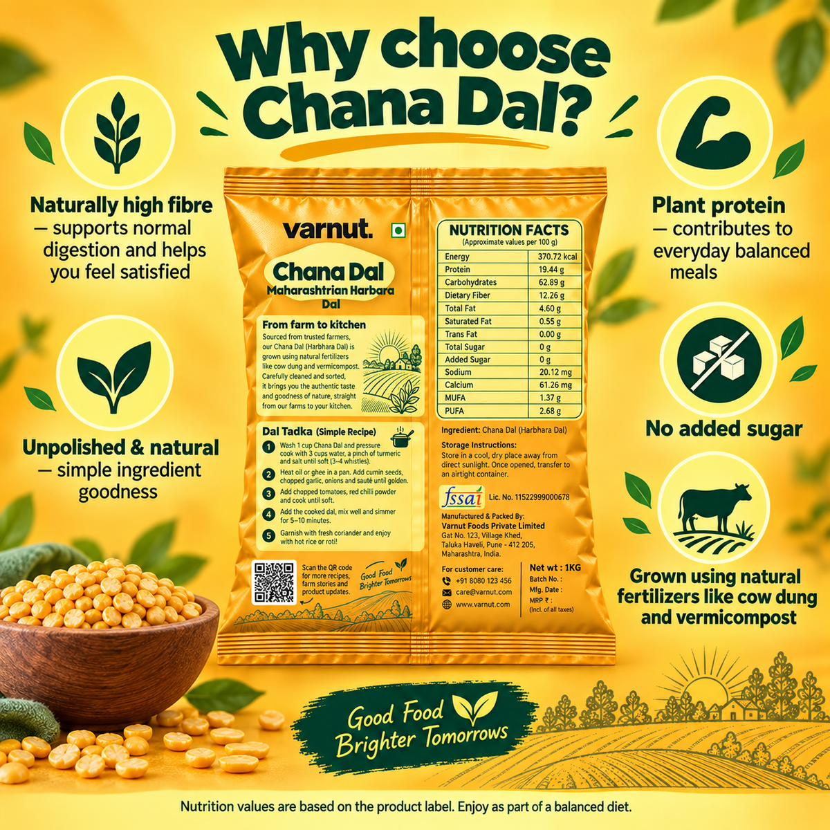 Unpolised Chana Dal (Harbara Dal)