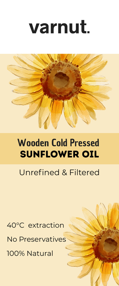 Cold Pressed Sunflower Oil | Slow Pressed | Vitamin E