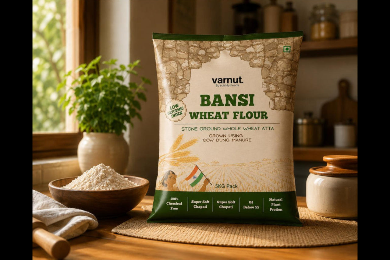 Soft chapatis made using Varnut Stone Ground Bansi Wheat Flour